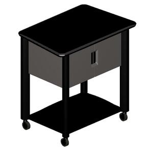 HON Tercero Hospitality Cart - 4 x 4" Caster - Titanium - 38.5" x 27" x 14" - Black