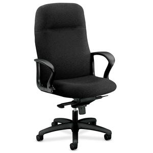HON Gamut 2077 Executive High Back Chair - Black Frame27.5" x 36" x 46" - Iron Seat