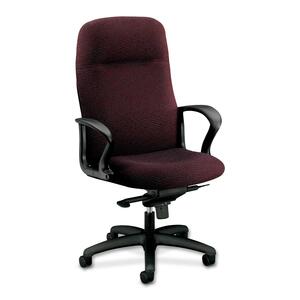HON Gamut 2077 Executive High Back Chair - Black Frame27.5" x 36" x 46" - Claret Seat