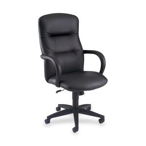 HON Allure 3301 Executive High-back chair - Metal Black Frame26" x 28" x 49" - Leather Black Seat