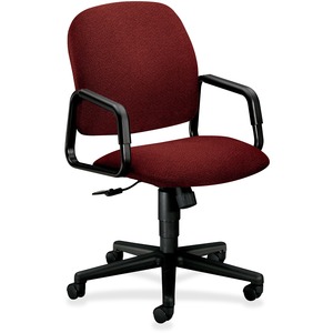 HON Solutions Seating 4001 Executive High-Back Chair - Steel Black Frame26" x 27" x 30" - Olefin Burgundy Seat