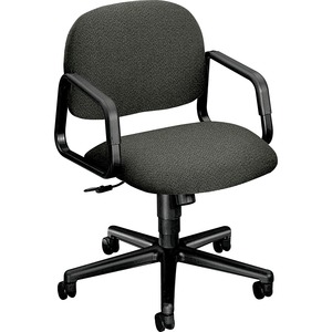 HON Solutions Seating 4002 Mid-Back Chair - Steel Black Frame26" x 26" x 35.5" - Olefin Gray Seat