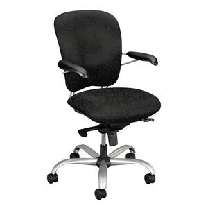 HON Perpetual 4321 Executive Synchro-Tilt Swivel Chair - Steel Frame26" x 40" x 42" - Acrylic Raven, Polyester Raven Seat