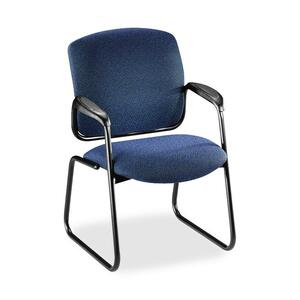 HON Tiempo 4606 Sled Base Guest Chair With Arms - 26" x 25" x 35.5" - Blue Seat