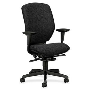 HON Resolution 6212 High-Back Swivel Chairs - Steel Black Frame28" x 27" x 45" - Polyester Iron, Acrylic Iron Seat