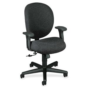 HON Unanimous 7624 24-Hour Mid-Back Chair - Black Frame27" x 36.5" x 41" - Polyester Iron, Acrylic Iron Seat