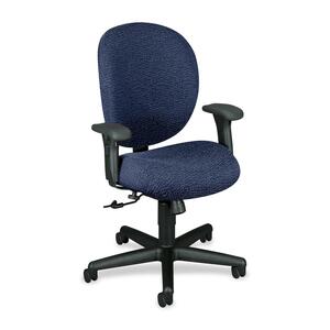 HON Unanimous 7624 24-Hour Mid-Back Chair - Black Frame27" x 36.5" x 41" - Polyester Navy Blue, Acrylic Navy Blue Seat