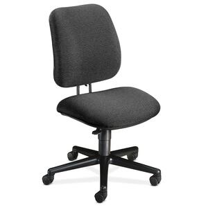 HON 7701 Pneumatic Pro-Task Swivel Chair - Steel Black Frame26" x 26" x 41.5" - Olefin Gray Seat