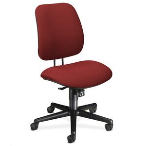 HON 7702 Task Chair - Steel Black Frame26" x 30.5" x 42.5" - Olefin Burgundy Seat