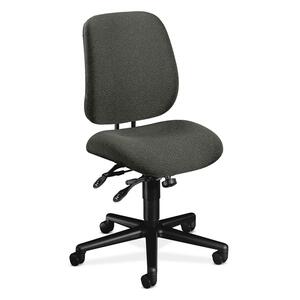 HON 7707 High-Performance Task Chair - Steel Black Frame26" x 29.5" x 42.5" - Olefin Gray Seat