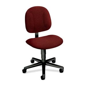 HON Every-Day 7901 Pneumatic Task Chair Black Frame25" x 27" x 38.5" - Olefin Burgundy Seat