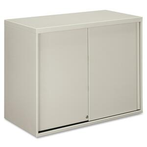 HON Overfile Storage Cabinets - 36" x 18" x 28" - Steel - 2 x Shelf(ves) - Security Lock - Light Gray