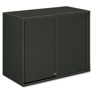 HON Overfile Storage Cabinets - 36" x 18" x 28" - Steel - 2 x Shelf(ves) - Security Lock - Charcoal