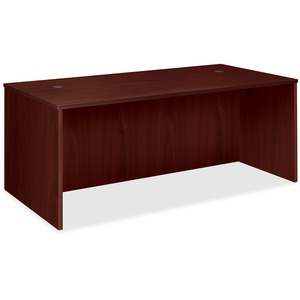 Basyx BW Series Rectangular Top Desk Shell - 72" Width x 36" Depth x 29" Height - Beaded Edge - Wood - Mahogany