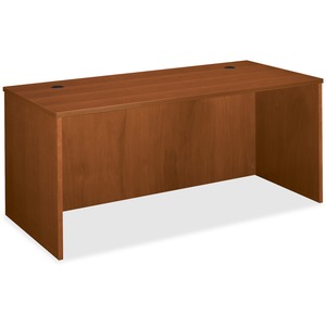 Basyx BW Series Rectangular Top Desk Shell - 36" Width x 66" Depth x 29" Height - Beaded Edge - Wood - Bourbon Cherry