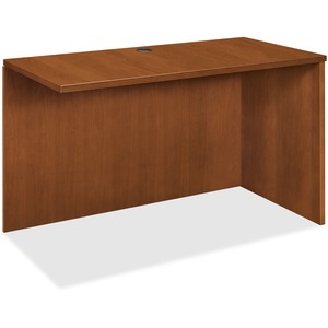 Basyx BW Series Right Return Shell - 48" Width x 24" Depth x 29" Height - Beaded Edge - Wood - Bourbon Cherry