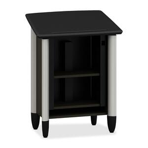 HON Tercero Collection Adjustable Height Podium - Rectangle - 20.5" x 32" x 49" x 1.12" - Particleboard - Pattern Graphite, Titanium