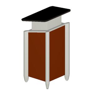 HON Tercero Collection Adjustable Height Podium - Rectangle - 20.5" x 30" x 49" - Particleboard - Henna Cherry, Titanium