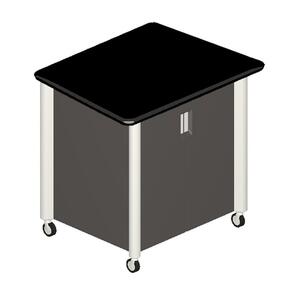 HON Tercero Mobile Audio Visual Cabinet - 39.5" x 29.5" x 36.5" - Graphite, Titanium