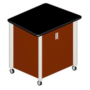 HON Tercero Mobile Audio Visual Cabinet - 39.5" x 29.5" x 36.5" - Henna Cherry, Titanium