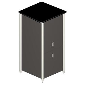 HON Tercero Collection Video Console - 46" x 33" x 78" - Graphite, Titanium