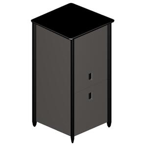 HON Tercero Collection Video Console - 46" x 33" x 78" - Graphite, Black