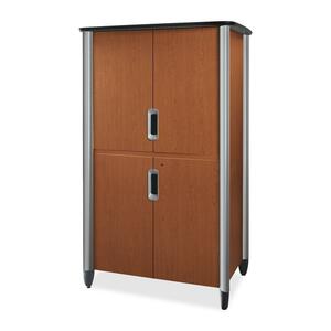 HON Tercero Collection Video Console - 46" x 33" x 78" - Henna Cherry, Titanium