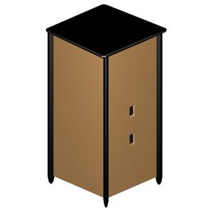 HON Tercero Collection Video Console - 46" x 33" x 78" - Medium Oak, Black