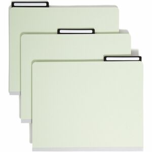 Smead Pressboard Folder - Letter - 8.5" x 11" - 1/3 Tab Cut - 1" Expansion - 25 / Box - 25pt. - Gray