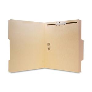 Smead Manila Fastener Folder - Letter - 8.5" x 11" - 2/5 Tab Cut - 0.75" Expansion - 1 Fastener - 2" Capacity - 50 / Box - 11pt. - Manila