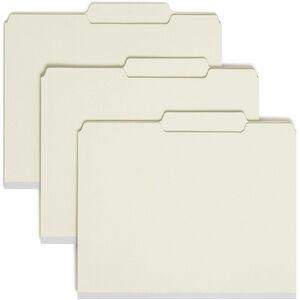 Smead Pressboard Fastener Folder - Letter - 8.5" x 11" - 2/5 Tab Cut - 2" Expansion - 2 Fastener - 2" Capacity - 25 / Box - 25pt. - Gray