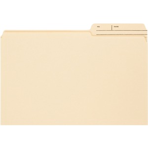 Smead Straight-Line Manila File Folder - Legal - 8.5" x 14" - 2/5 Tab Cut - 0.75" Expansion - 100 / Box - 11pt. - Manila
