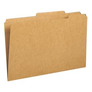 Smead Kraft File Folder - Letter - 8.5" x 11" - 2/5 Tab Cut - 0.75" Expansion - 100 / Box - 11pt. - Kraft