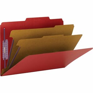 19031 Bright Red Colored Pressboard Classification Folders with - Click Image to Close