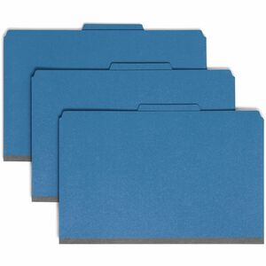 19035 Dark Blue Colored Pressboard Classification Folders with S