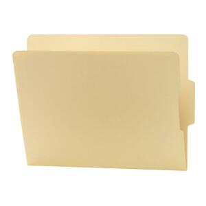 Smead Shelf-Master End Tab File Folders - Letter - 8.5" x 11" - 2/5 Tab Cut - 0.75" Expansion - 100 / Box - 11pt. - Manila