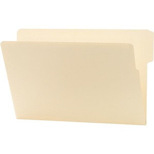 Smead Shelf-Master End Tab File Folder - Legal - 8.5" x 14" - 1/3 Tab Cut - 0.75" Expansion - 100 / Box - 11pt. - Manila