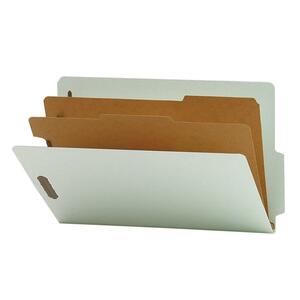 Smead Recycled End Tab Classification Folder - Legal - 8.5" x 14" - 2 Divider - 2" Expansion - 2 Fastener - 2" Capacity - 1 Each - 25pt. - Manila
