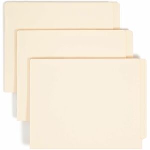 Smead End Tab File Folder - Letter - 8.5" x 11" - Straight Tab Cut - 0.75" Expansion - 1 Fastener - 50 / Box - 11pt. - Manila