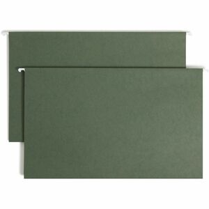 Smead Hanging Folder Without Tabs - 2" Expansion - 8.5" x 14" - Legal - 25 / Box - Green