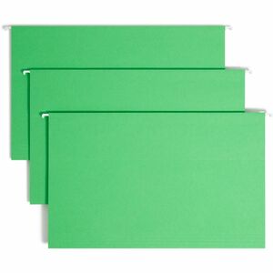 Smead Colored Hanging Folder - 2" Expansion - 1/3 Cut Tab - 8.5" x 14" - Legal - 25 / Box - Green
