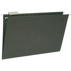 Smead Colored Hanging Folder - 2" Expansion - 1/5 Cut Tab - 8.5" x 14" - Legal - 25 / Box - Black