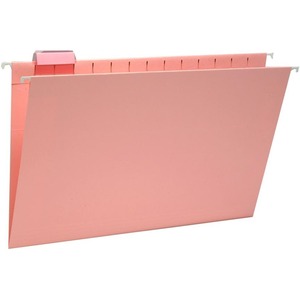 Smead Colored Hanging Folder - 2" Expansion - 1/3 Cut Tab - 8.5" x 14" - Legal - 25 / Box - Pink