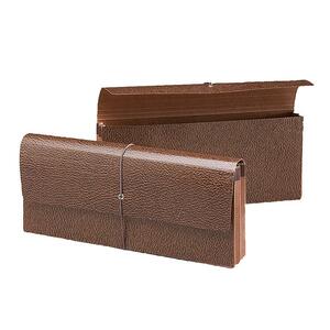 Smead Leather Expanding Wallet - 5" x 12" - 1.75" Expansion - 500 Sheet - 1 Each