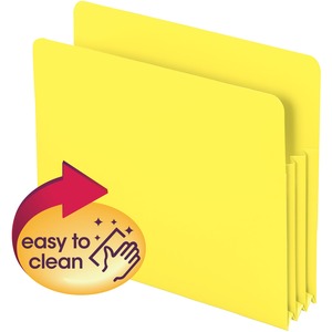 Smead Inndura Poly Expanding File Pocket - 3.5" Expansion - 8.5" x 11" - Letter - 4 / Box - Yellow