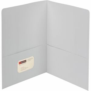 Smead Two Pocket Portfolio - Letter - 8.5" x 11" - 0.5" Capacity - 25 / Box - White