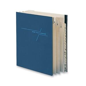 Smead A-Z Desk File Sorter - 20 x Tab Printed A-Z - 8.5" x 11" - 1 Each - Blue Divider