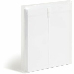 Smead Poly Envelope - Letter - 8.5" x 11" - 1.25" Expansion - 200 Sheet - 5 / Pack - Clear