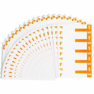 Smead AlphaZ NCC Color Coded Name Label - 3.12" Width x 1.15" Length - 5/Sheet - 100 Label - Orange