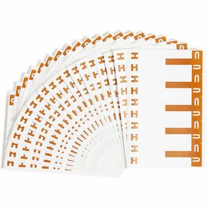 Smead AlphaZ NCC Color Coded Name Label - 3.12" Width x 1.15" Length - 5/Sheet - 100 Label - Dark Brown